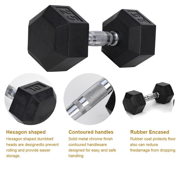 x2 20LB Hex Dumbbells